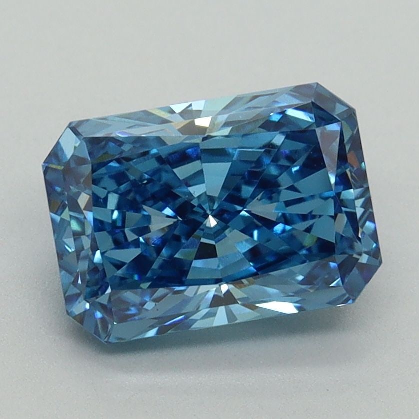 Loose Diamond - RADIANT 2.06ct Fancy Vivid Blue VS1: Loose Diamond - RADIANT 2.06ct Fancy Vivid Blue VS1 Source: This is a real non-mined Diamond that has been grown in a lab Shape: RADIANT Carats: 2.06 Color: Fancy Vivid Blue Certification: IGI