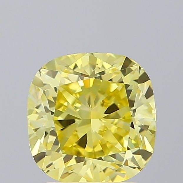Loose Diamond - CUSHION BRILLIANT 2.02ct Fancy Vivid Yellow VVS2: Loose Diamond - CUSHION BRILLIANT 2.02ct Fancy Vivid Yellow VVS2 Source: This is a real non-mined Diamond that has been grown in a lab Shape: CUSHION BRILLIANT Carats: 2.02 Color: Fancy Vivid Yellow