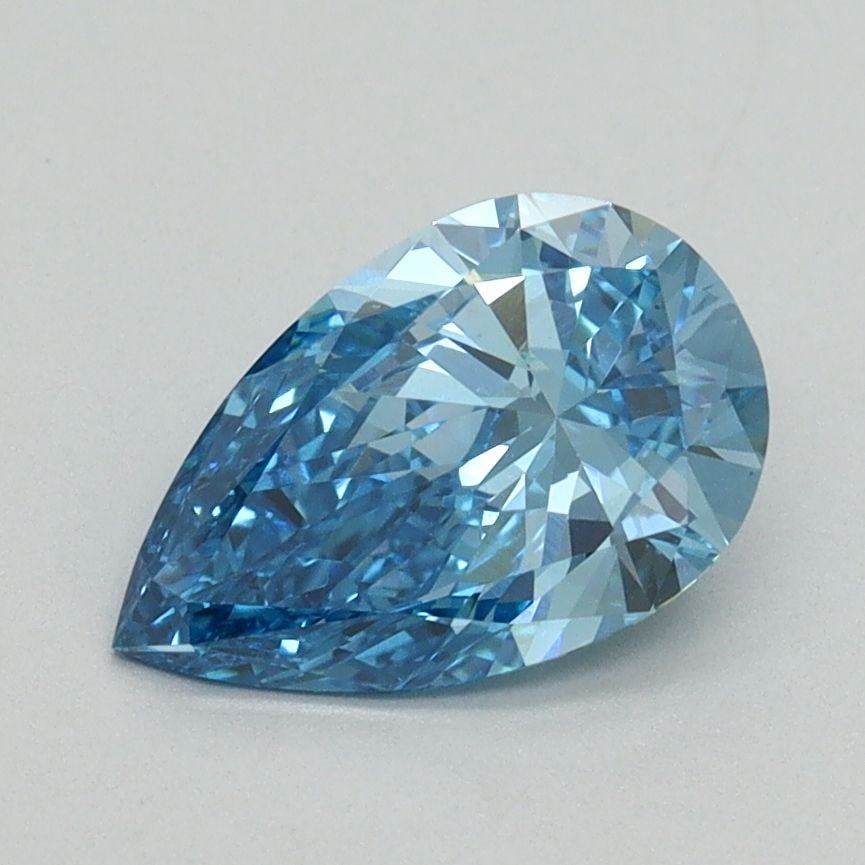 Loose Diamond - PEAR 1.17ct Fancy Vivid Blue VS1: Loose Diamond - PEAR 1.17ct Fancy Vivid Blue VS1 Source: This is a real non-mined Diamond that has been grown in a lab Shape: PEAR Carats: 1.17 Color: Fancy Vivid Blue Certification: IGI Video: