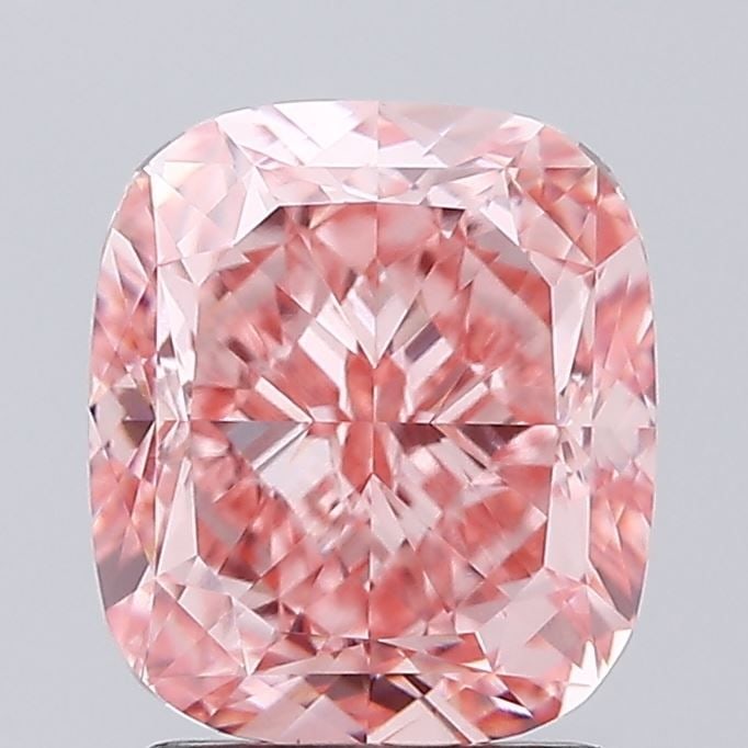 Loose Diamond - CUSHION MODIFIED 2.42ct Fancy Vivid Pink VVS2: Loose Diamond - CUSHION MODIFIED 2.42ct Fancy Vivid Pink VVS2 Source: This is a real non-mined Diamond that has been grown in a lab Shape: CUSHION MODIFIED Carats: 2.42 Color: Fancy Vivid Pink Certifi