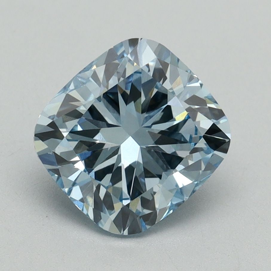 Loose Diamond - CUSHION BRILLIANT 2.02ct Fancy Intense Blue VVS2: Loose Diamond - CUSHION BRILLIANT 2.02ct Fancy Intense Blue VVS2 Source: This is a real non-mined Diamond that has been grown in a lab Shape: CUSHION BRILLIANT Carats: 2.02 Color: Fancy Intense Blue