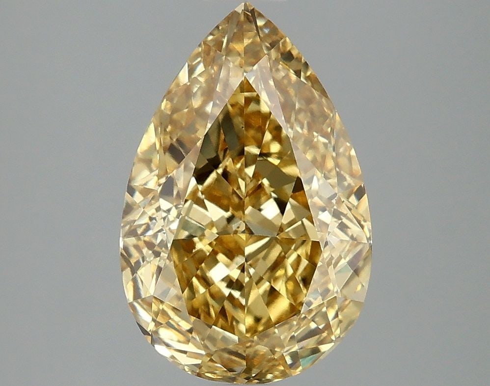 Loose Diamond - PEAR 3.09ct Fancy Vivid Yellow VS1: Loose Diamond - PEAR 3.09ct Fancy Vivid Yellow VS1 Source: This is a real non-mined Diamond that has been grown in a lab Shape: PEAR Carats: 3.09 Color: Fancy Vivid Yellow Certification: IGI Video: