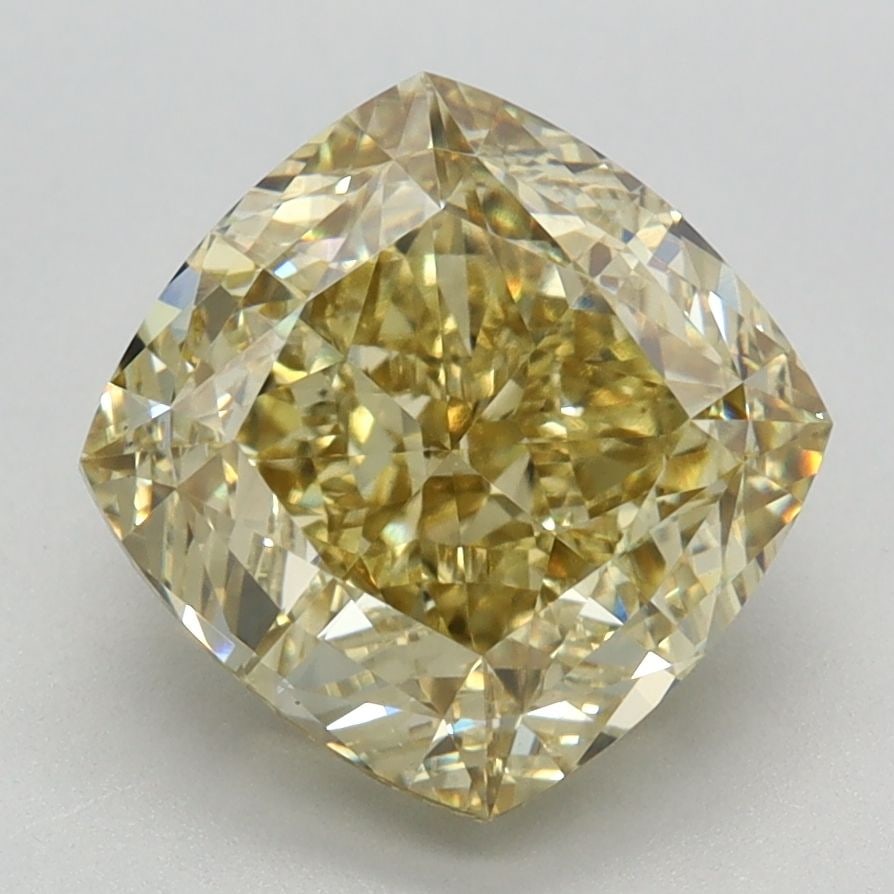 Loose Diamond - CUSHION MODIFIED 3.41ct Fancy Intense Yellow VS1: Loose Diamond - CUSHION MODIFIED 3.41ct Fancy Intense Yellow VS1 Source: This is a real non-mined Diamond that has been grown in a lab Shape: CUSHION MODIFIED Carats: 3.41 Color: Fancy Intense