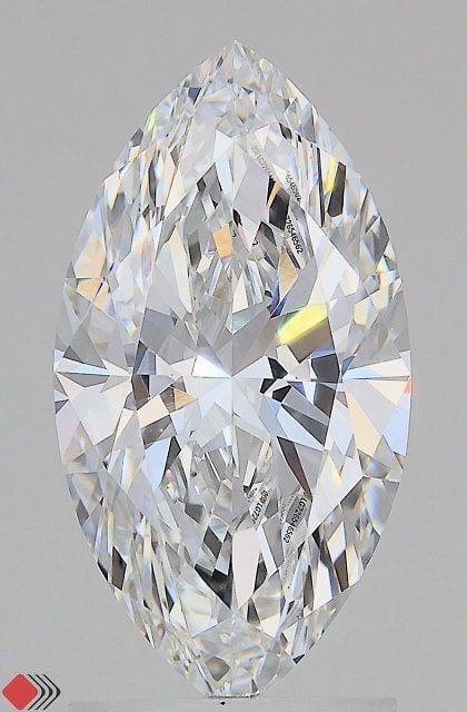Loose Diamond - MARQUISE 2.33ct E IF: Loose Diamond - MARQUISE 2.33ct E IF Source: This is a real non-mined Diamond that has been grown in a lab Shape: MARQUISE Carats: 2.33 Color: E Clarity: IF Certification: IGI Video: