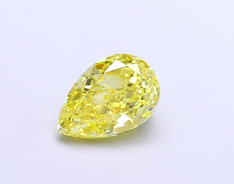 Loose Diamond - PEAR 1.01ct Fancy Vivid Yellow VVS2: Loose Diamond - PEAR 1.01ct Fancy Vivid Yellow VVS2 Source: This is a real non-mined Diamond that has been grown in a lab Shape: PEAR Carats: 1.01 Color: Fancy Vivid Yellow Certification: IGI Video: