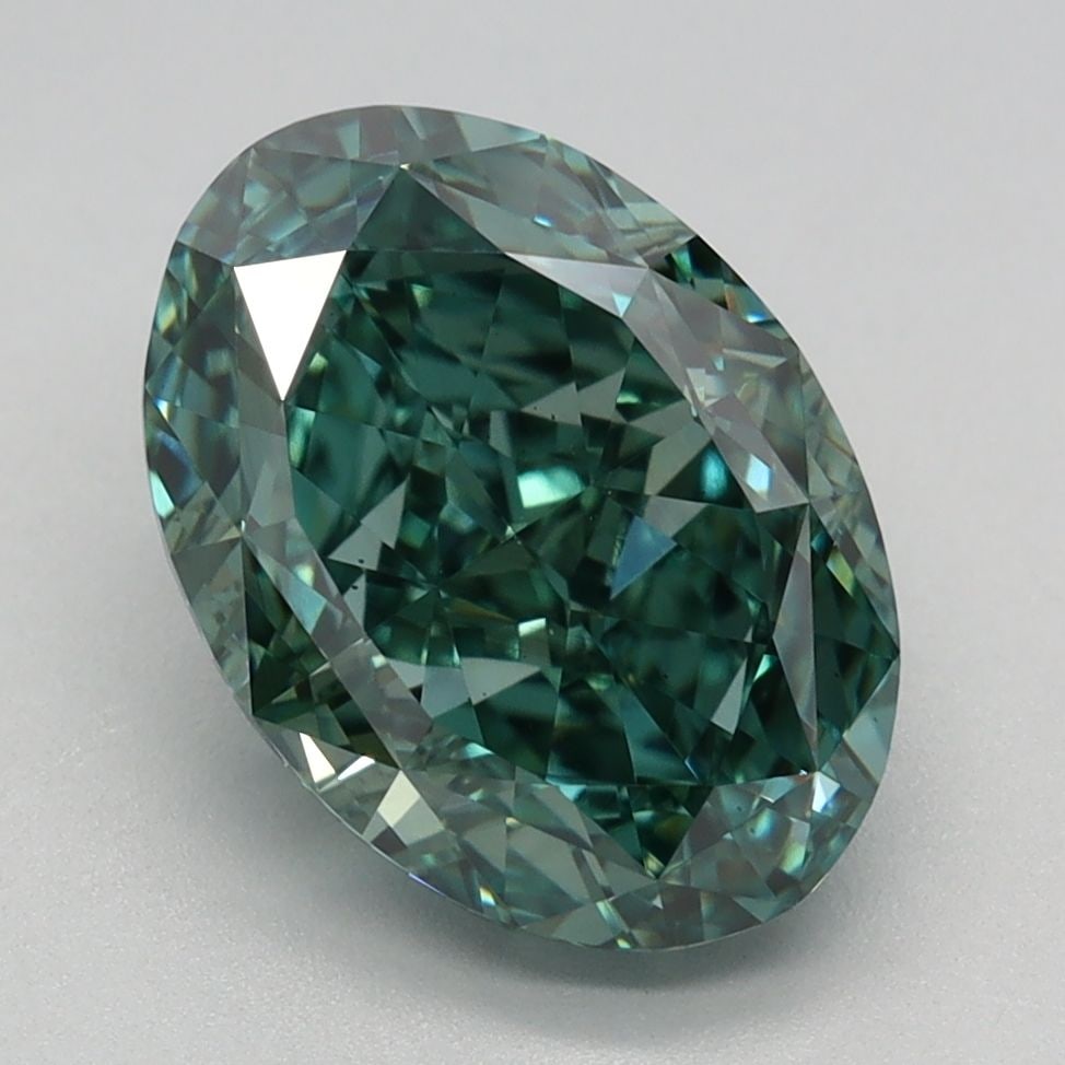 Loose Diamond - OVAL 2.85ct Fancy Vivid Green VS1: Loose Diamond - OVAL 2.85ct Fancy Vivid Green VS1 Source: This is a real non-mined Diamond that has been grown in a lab Shape: OVAL Carats: 2.85 Color: Fancy Vivid Green Certification: IGI Video: