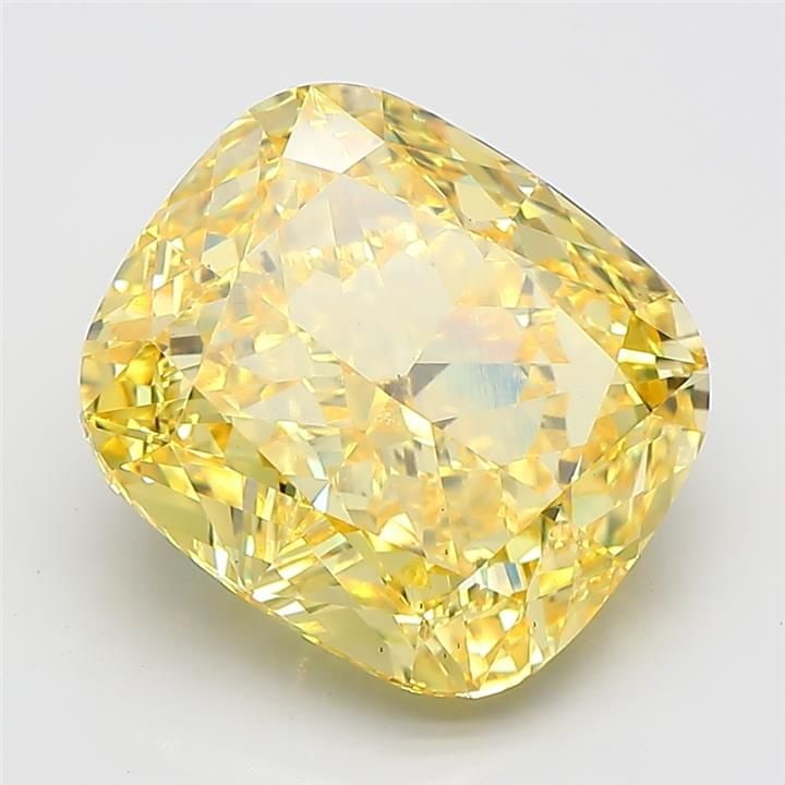 Loose Diamond - CUSHION MODIFIED 9.12ct Fancy Vivid Yellow VS1: Loose Diamond - CUSHION MODIFIED 9.12ct Fancy Vivid Yellow VS1 Source: This is a real non-mined Diamond that has been grown in a lab Shape: CUSHION MODIFIED Carats: 9.12 Color: Fancy Vivid Yellow Cert
