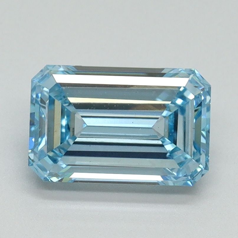 Loose Diamond - EMERALD 1.5ct Fancy Vivid Blue VS1: Loose Diamond - EMERALD 1.5ct Fancy Vivid Blue VS1 Source: This is a real non-mined Diamond that has been grown in a lab Shape: EMERALD Carats: 1.5 Color: Fancy Vivid Blue Certification: IGI Video: