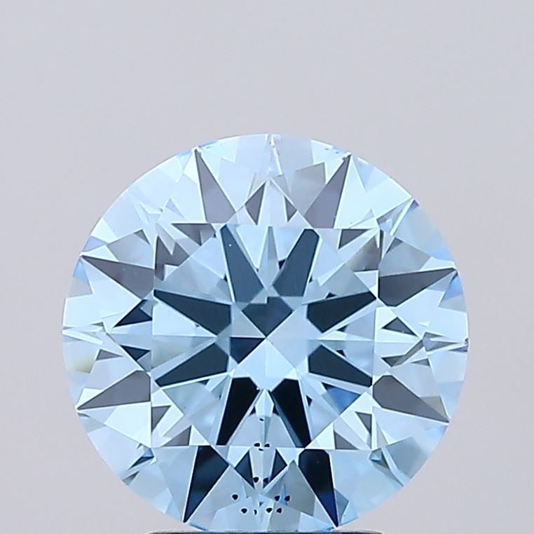 Ideal Loose Diamond - ROUND 3.23ct Fancy Vivid Blue VS2: Ideal Loose Diamond - ROUND 3.23ct Fancy Vivid Blue VS2 Source: This is a real non-mined Diamond that has been grown in a lab Shape: ROUND Carats: 3.23 Color: Fancy Vivid Blue Certification: IGI