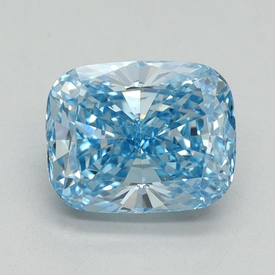 Loose Diamond - CUSHION BRILLIANT 2.05ct Fancy Vivid Blue VS1: Loose Diamond - CUSHION BRILLIANT 2.05ct Fancy Vivid Blue VS1 Source: This is a real non-mined Diamond that has been grown in a lab Shape: CUSHION BRILLIANT Carats: 2.05 Color: Fancy Vivid Blue