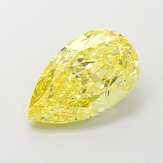 Loose Diamond - PEAR 2.17ct Fancy Vivid Yellow VS1: Loose Diamond - PEAR 2.17ct Fancy Vivid Yellow VS1 Source: This is a real non-mined Diamond that has been grown in a lab Shape: PEAR Carats: 2.17 Color: Fancy Vivid Yellow Certification: IGI Video: