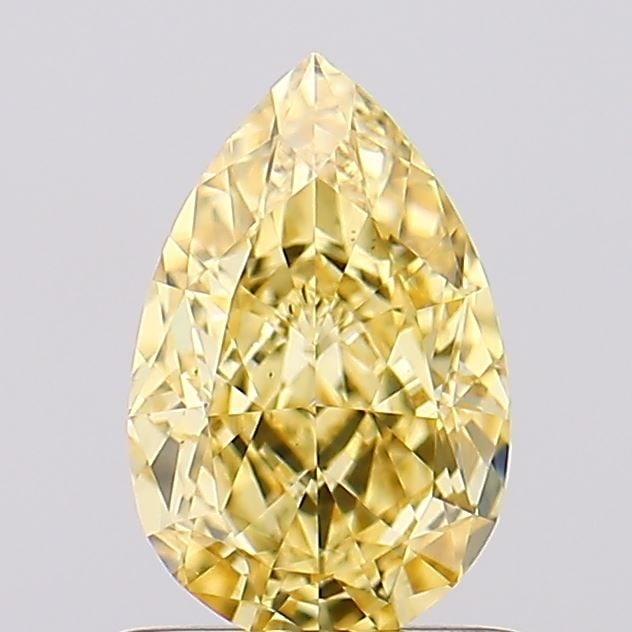 Loose Diamond - PEAR 1.08ct Fancy Vivid Yellow VS2: Loose Diamond - PEAR 1.08ct Fancy Vivid Yellow VS2 Source: This is a real non-mined Diamond that has been grown in a lab Shape: PEAR Carats: 1.08 Color: Fancy Vivid Yellow Certification: IGI Video: