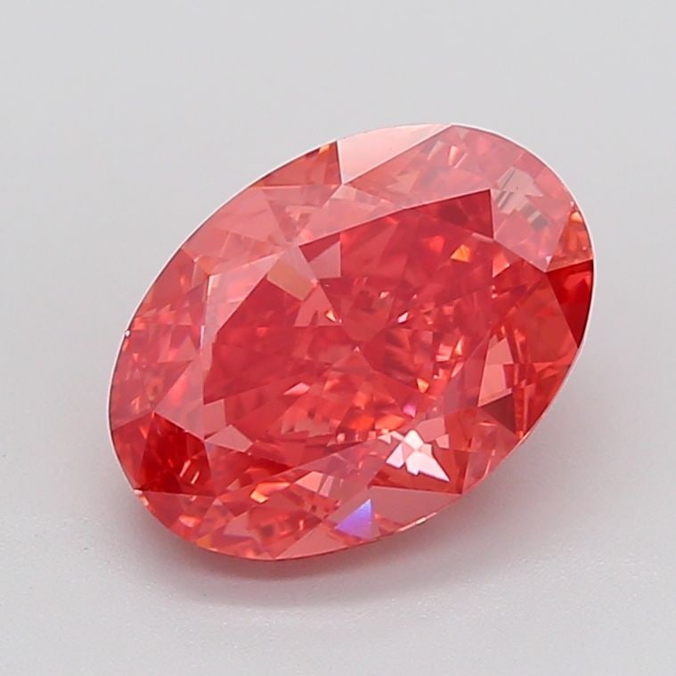 Loose Diamond - OVAL 5.08ct Fancy Vivid Orangey Pink VS1: Loose Diamond - OVAL 5.08ct Fancy Vivid Orangey Pink VS1 Source: This is a real non-mined Diamond that has been grown in a lab Shape: OVAL Carats: 5.08 Color: Fancy Vivid Orangey Pink Certification: