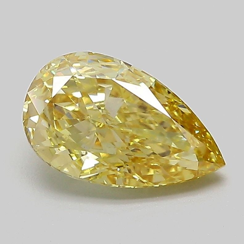 Loose Diamond - PEAR 1.52ct Fancy Intense Yellow VS1: Loose Diamond - PEAR 1.52ct Fancy Intense Yellow VS1 Source: This is a real non-mined Diamond that has been grown in a lab Shape: PEAR Carats: 1.52 Color: Fancy Intense Yellow Certification: IGI