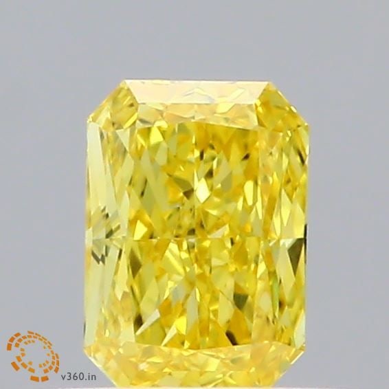 Loose Diamond - RADIANT 0.5ct Fancy Vivid Yellow VVS2: Loose Diamond - RADIANT 0.5ct Fancy Vivid Yellow VVS2 Source: This is a real non-mined Diamond that has been grown in a lab Shape: RADIANT Carats: 0.5 Color: Fancy Vivid Yellow Certification: IGI