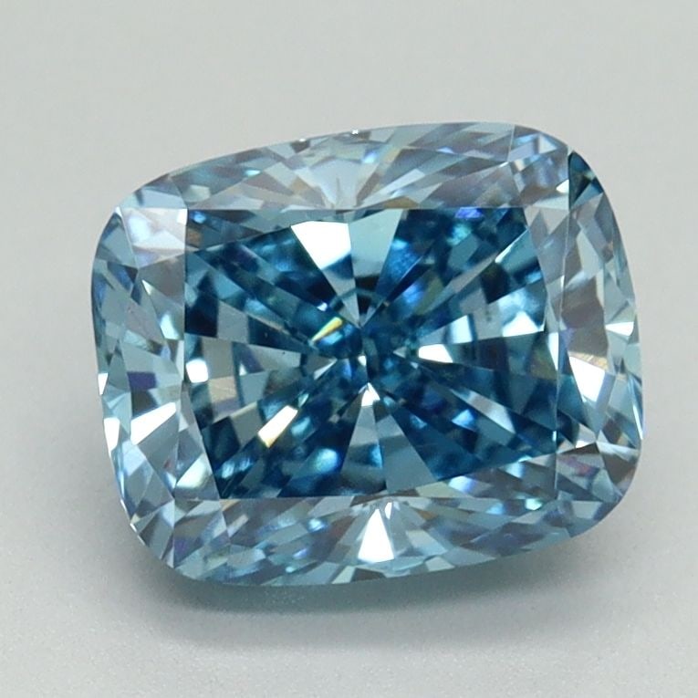 Loose Diamond - CUSHION BRILLIANT 2.03ct Fancy Vivid Blue VVS2: Loose Diamond - CUSHION BRILLIANT 2.03ct Fancy Vivid Blue VVS2 Source: This is a real non-mined Diamond that has been grown in a lab Shape: CUSHION BRILLIANT Carats: 2.03 Color: Fancy Vivid Blue Certi