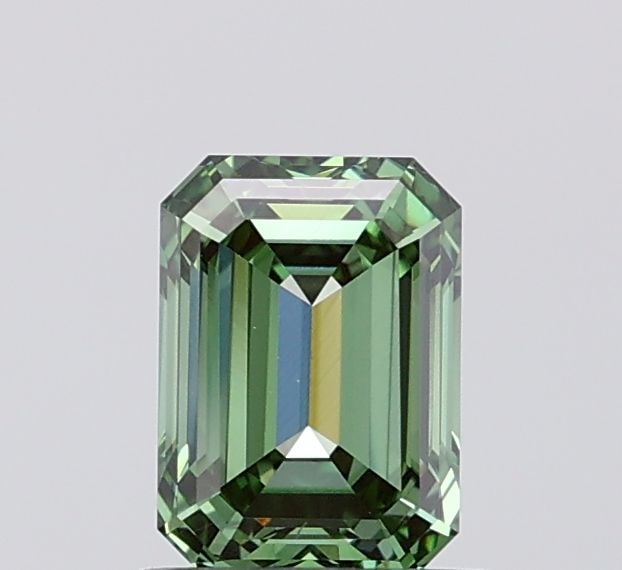 Loose Diamond - EMERALD 1.07ct Fancy Vivid Green VS1: Loose Diamond - EMERALD 1.07ct Fancy Vivid Green VS1 Source: This is a real non-mined Diamond that has been grown in a lab Shape: EMERALD Carats: 1.07 Color: Fancy Vivid Green Certification: IGI Video