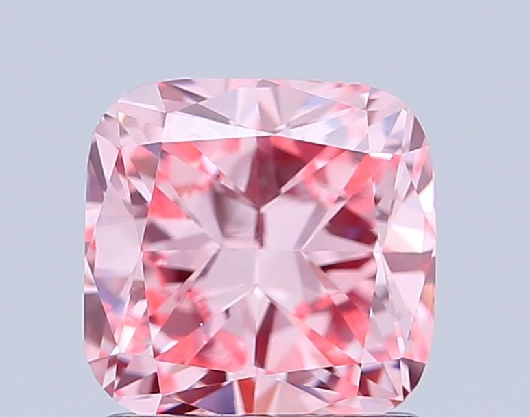 Loose Diamond - CUSHION MODIFIED 1.53ct Fancy Vivid Pink VVS2: Loose Diamond - CUSHION MODIFIED 1.53ct Fancy Vivid Pink VVS2 Source: This is a real non-mined Diamond that has been grown in a lab Shape: CUSHION MODIFIED Carats: 1.53 Color: Fancy Vivid Pink Certifi