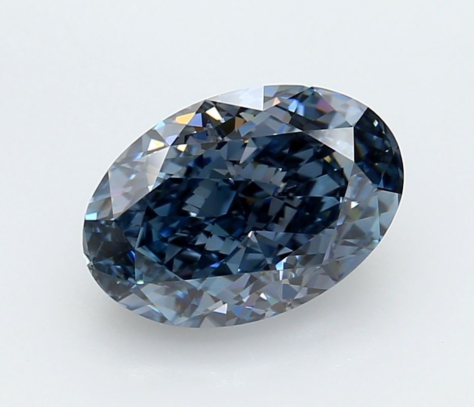 Loose Diamond - OVAL 3.07ct Fancy Grayish Blue VVS1: Loose Diamond - OVAL 3.07ct Fancy Grayish Blue VVS1 Source: This is a real non-mined Diamond that has been grown in a lab Shape: OVAL Carats: 3.07 Color: Fancy Grayish Blue Certification: IGI Video: