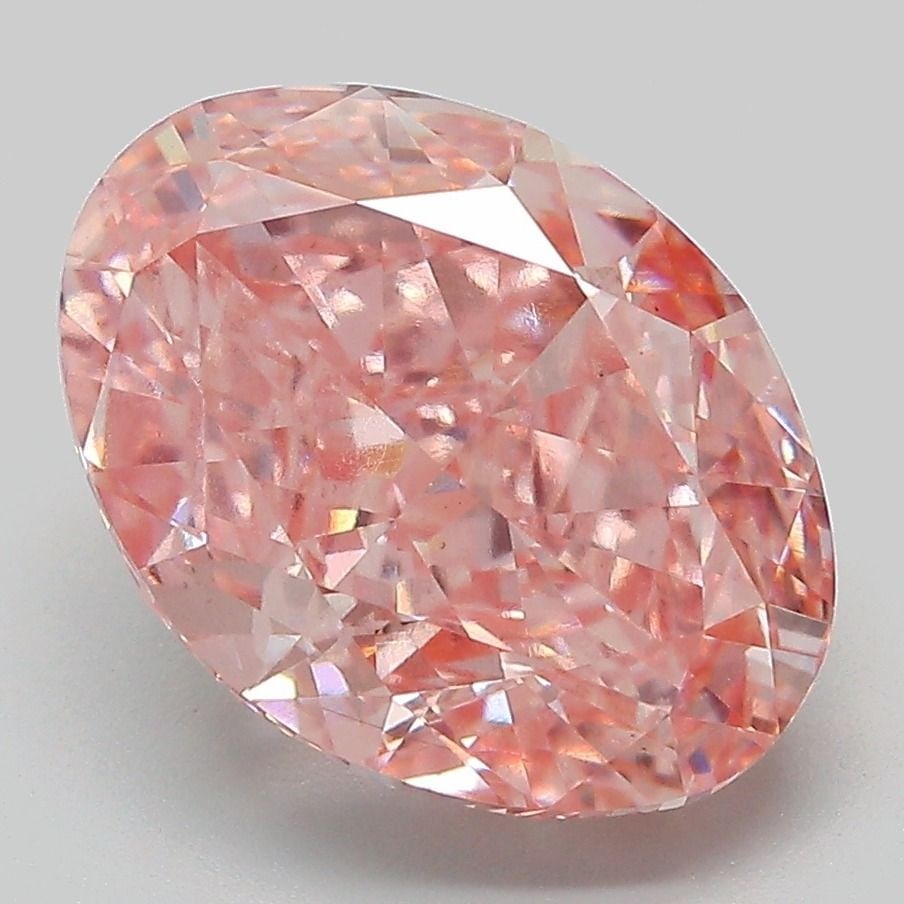 Loose Diamond - OVAL 5.52ct Fancy Vivid Pink VS1: Loose Diamond - OVAL 5.52ct Fancy Vivid Pink VS1 Source: This is a real non-mined Diamond that has been grown in a lab Shape: OVAL Carats: 5.52 Color: Fancy Vivid Pink Certification: IGI Video: