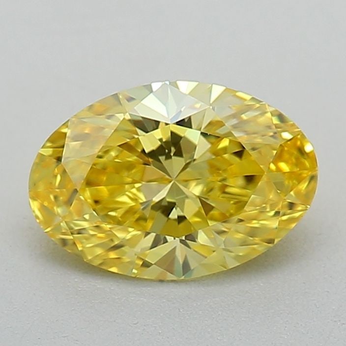 Loose Diamond - OVAL 0.55ct Fancy Vivid Yellow VVS1: Loose Diamond - OVAL 0.55ct Fancy Vivid Yellow VVS1 Source: This is a real non-mined Diamond that has been grown in a lab Shape: OVAL Carats: 0.55 Color: Fancy Vivid Yellow Certification: IGI Video:
