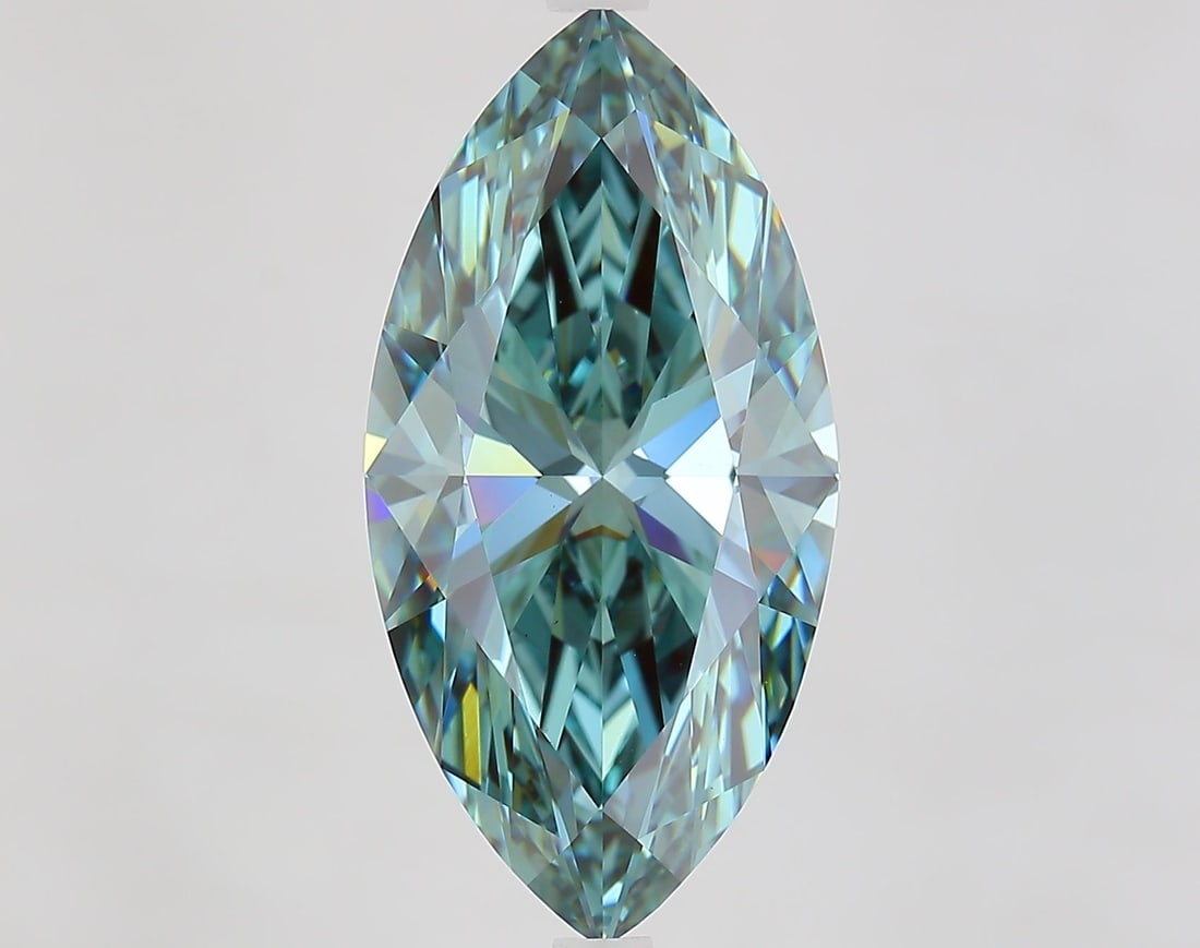Loose Diamond - MARQUISE 7.03ct Fancy Vivid Green VS1: Loose Diamond - MARQUISE 7.03ct Fancy Vivid Green VS1 Source: This is a real non-mined Diamond that has been grown in a lab Shape: MARQUISE Carats: 7.03 Color: Fancy Vivid Green Certification: IGI Vid