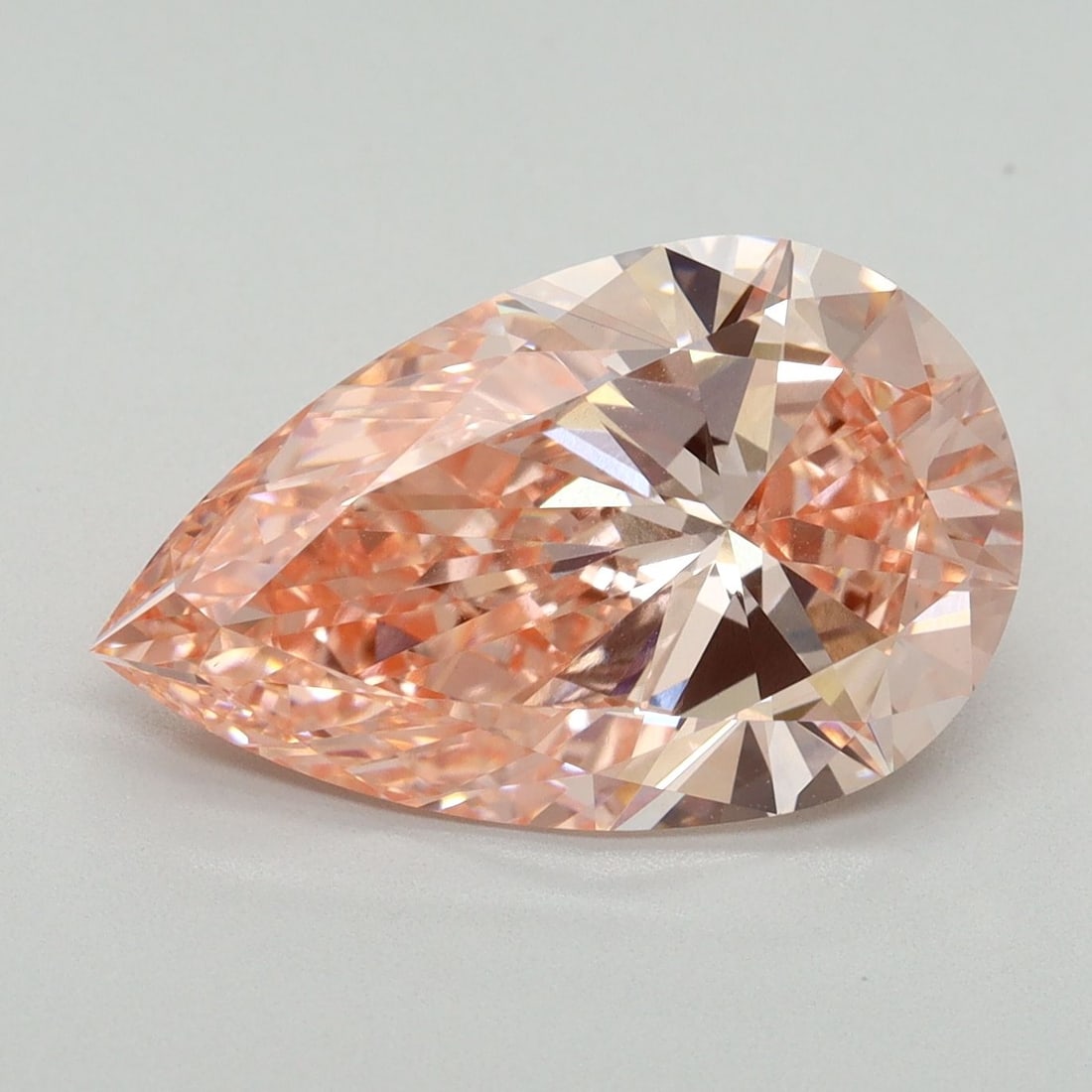 Loose Diamond - PEAR 5.03ct Fancy Vivid Pink VS1: Loose Diamond - PEAR 5.03ct Fancy Vivid Pink VS1 Source: This is a real non-mined Diamond that has been grown in a lab Shape: PEAR Carats: 5.03 Color: Fancy Vivid Pink Certification: IGI Video: