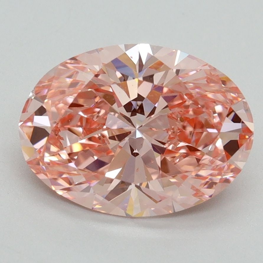 Loose Diamond - OVAL 2.62ct Fancy Vivid Pink VS2: Loose Diamond - OVAL 2.62ct Fancy Vivid Pink VS2 Source: This is a real non-mined Diamond that has been grown in a lab Shape: OVAL Carats: 2.62 Color: Fancy Vivid Pink Certification: IGI Video: