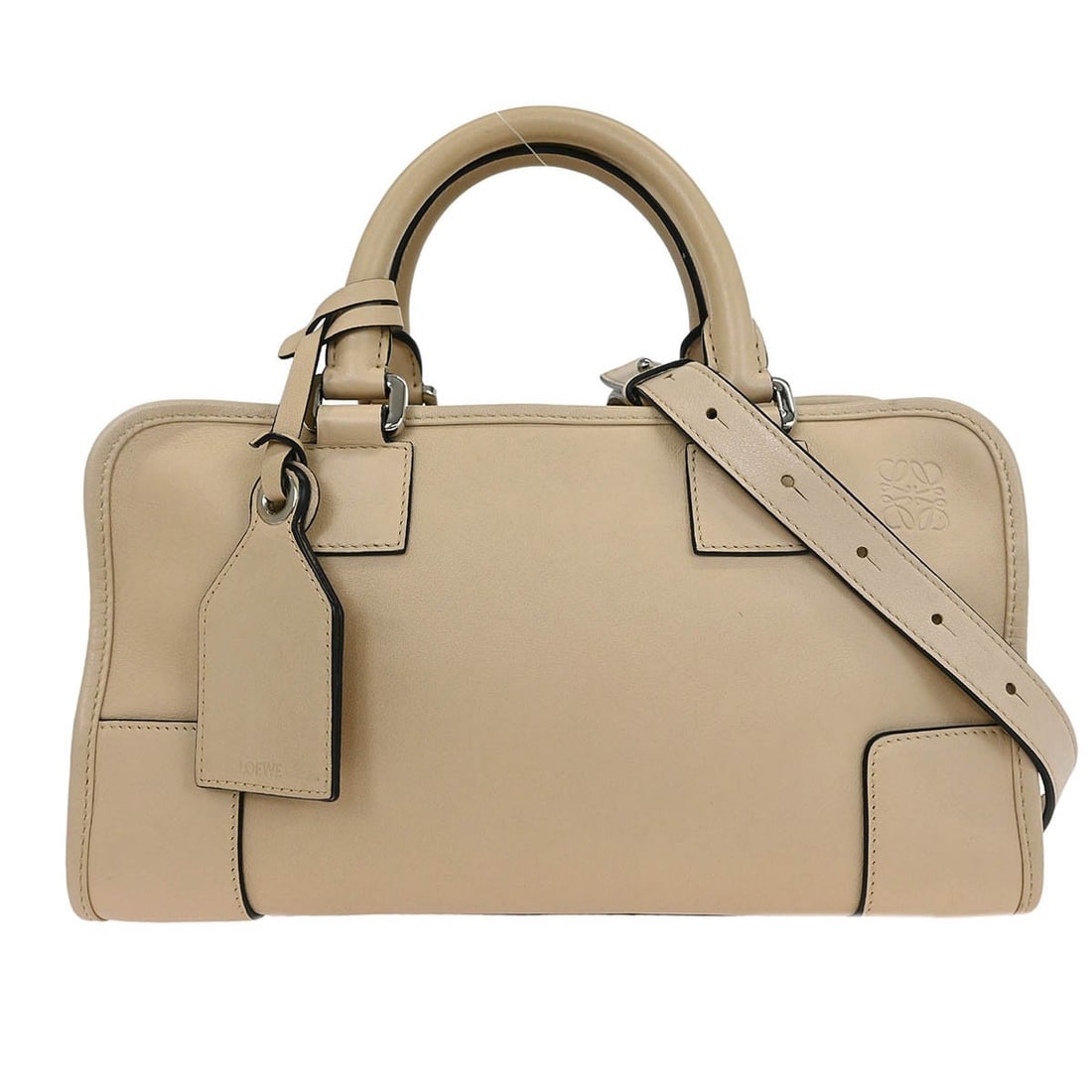 Loewe Beige Leather Amazona 28 Medium 2way Handbag (1 of 10)