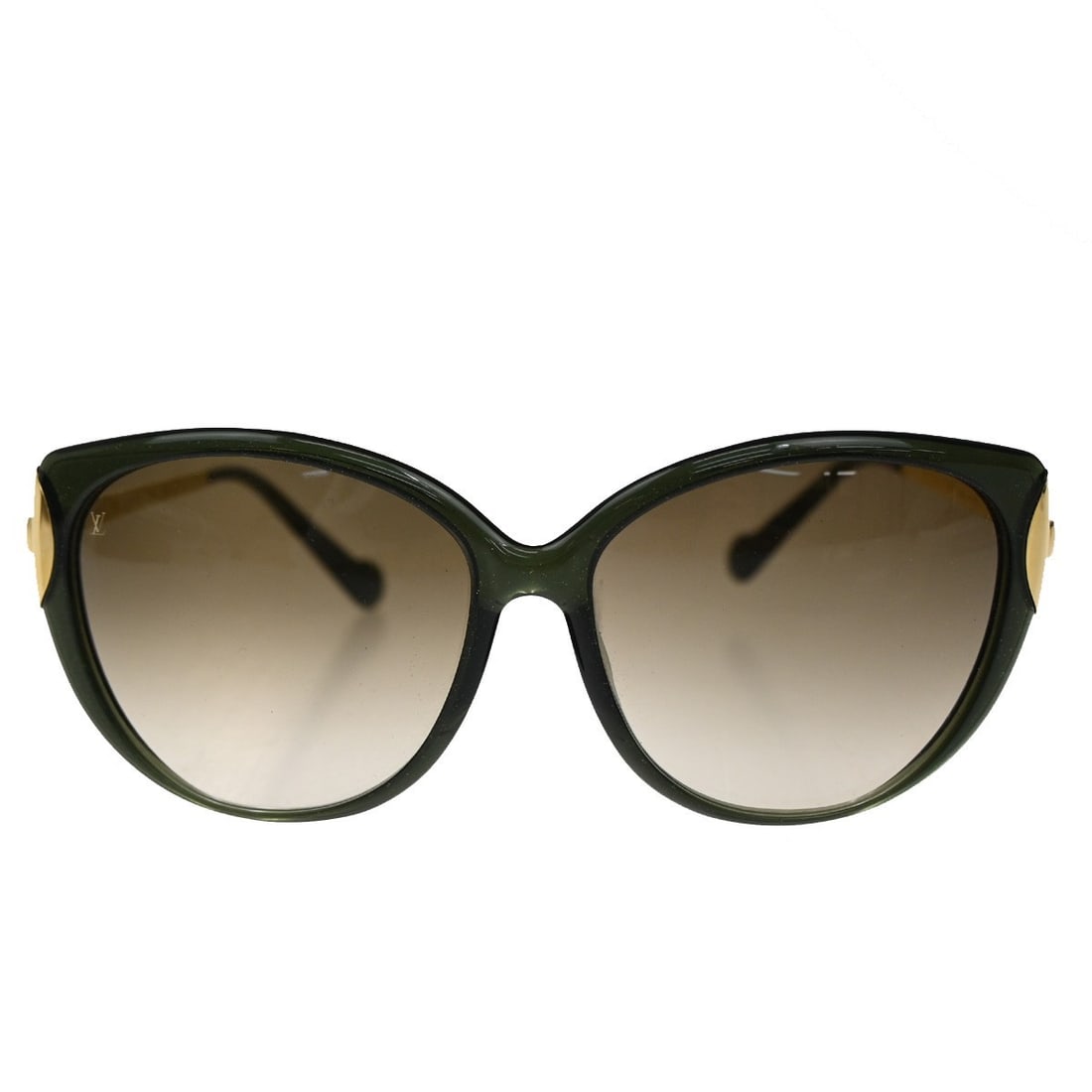 Louis Vuitton Womens Green Plastic Sunglasses 5.5cm Width: Louis Vuitton Womens Green Plastic Sunglasses 5.5cm Width This pre-owned Louis Vuitton women's eyewear features green plastic frames with glass lenses. Made in Italy, the sunglasses are in very good c