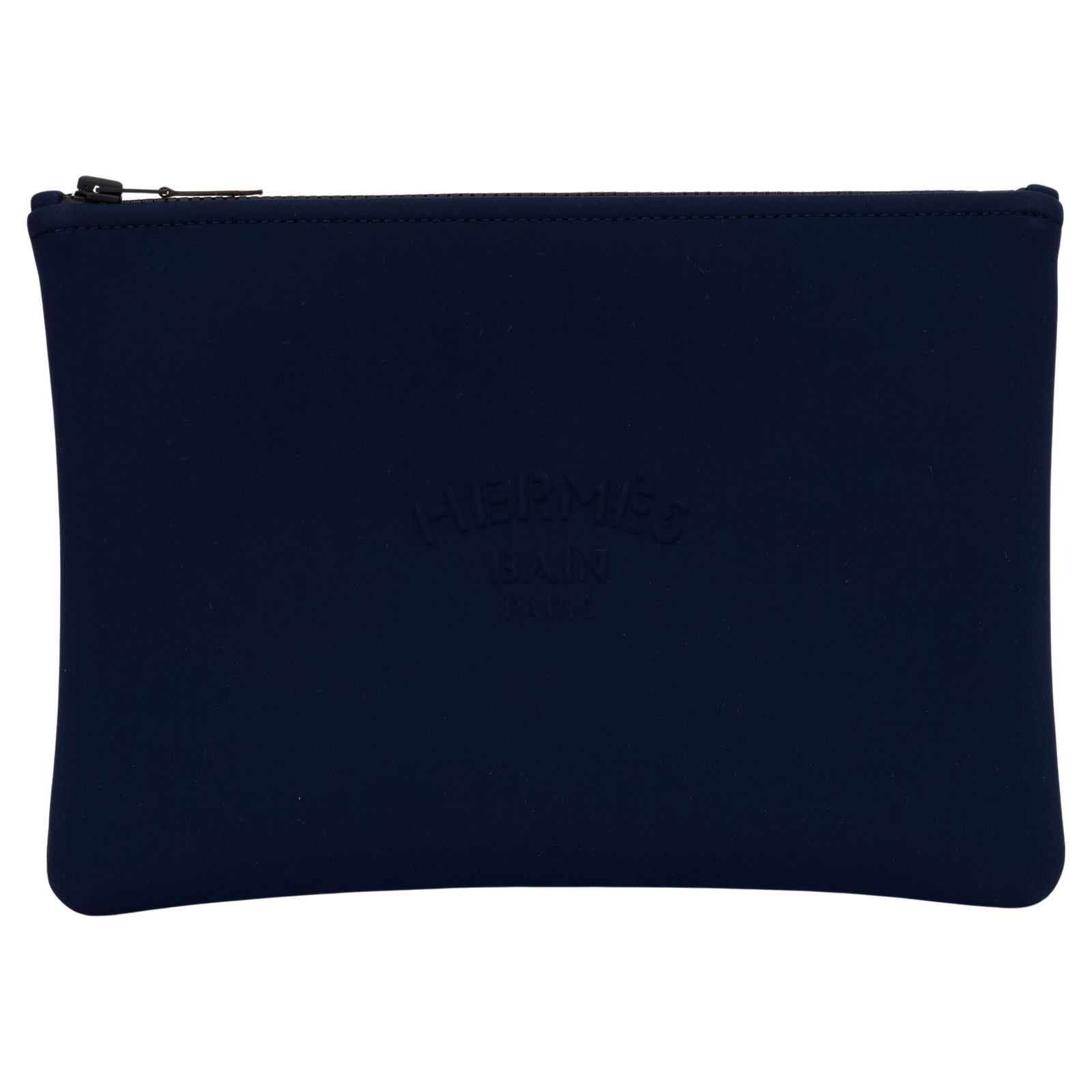 Hermes Navy Neoprene Pouch with Shopping Bag 11x8 (1 of 6)