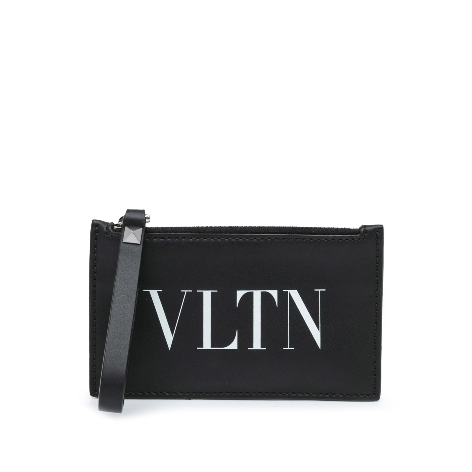 Valentino Leather VLTN Zip Card Holder Black Italy: Valentino Leather VLTN Zip Card Holder Black Italy Introducing the Valentino Leather VLTN Zip Card Holder, a stylish and practical accessory crafted in Italy. This card holder is designed with a sleek