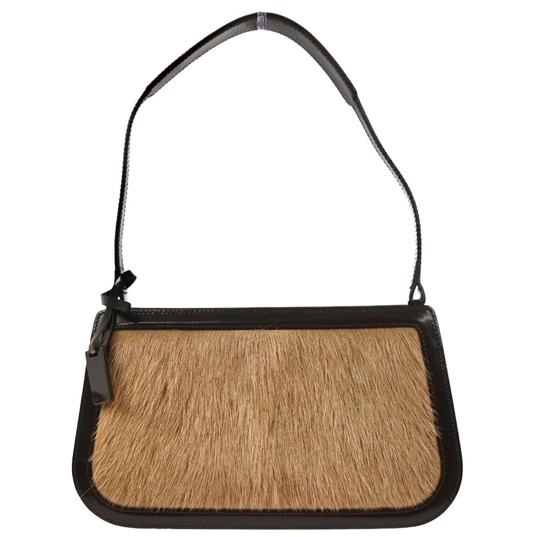 Celine MA00/2 Medium Brown Pony Hair Double Handle Handbag: Celine MA00/2 Medium Brown Pony Hair Double Handle Handbag This Celine handbag features a brown pony hair exterior, double handles, and a medium-sized silhouette. Designed for casual occasions, it sho