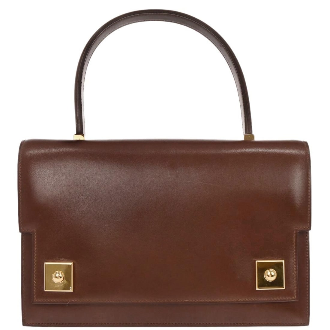 Hermes Piano Medium Brown Box Calf Top Handle Satchel Bag (1 of 10)