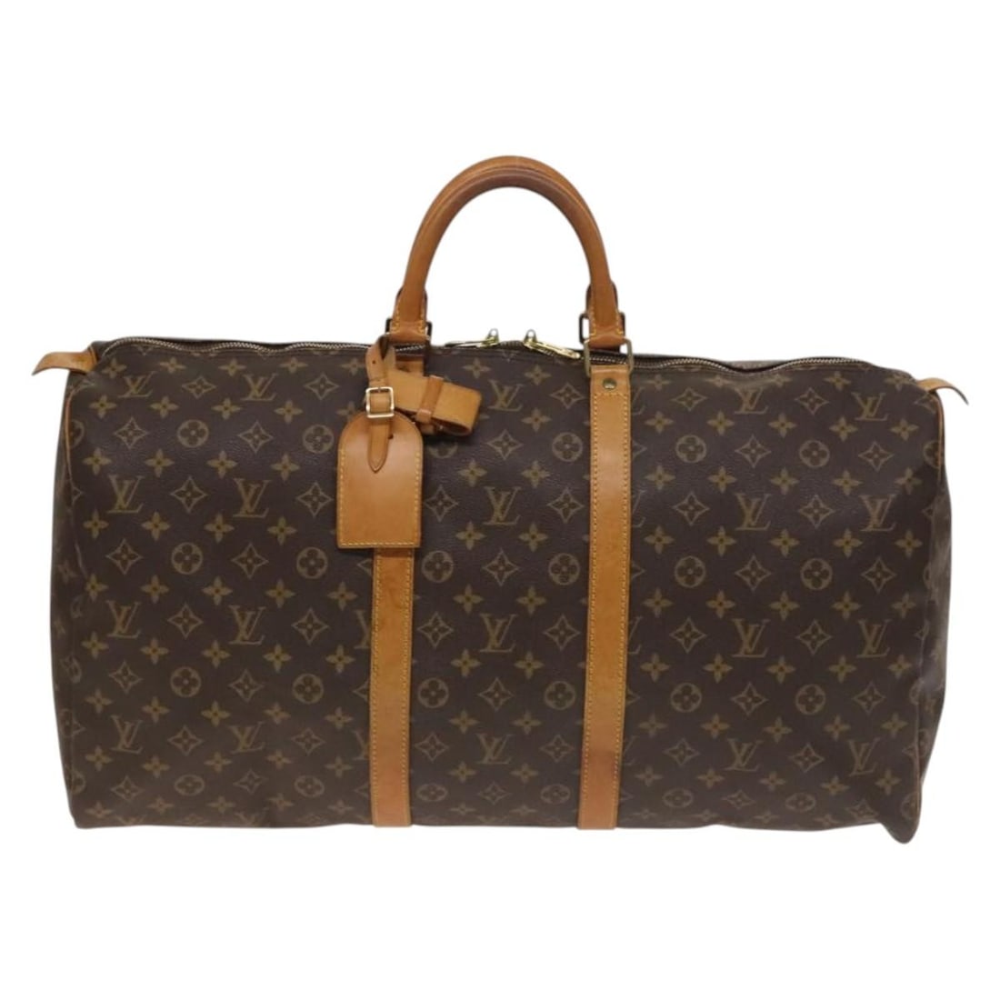 Louis Vuitton Keepall Monogram Canvas Travel Duffle Bag 55cm: Louis Vuitton Keepall Monogram Canvas Travel Duffle Bag 55cm The Louis Vuitton Keepall Bag features the iconic monogram canvas design in brown and is suitable for both men and women. This unisex trave