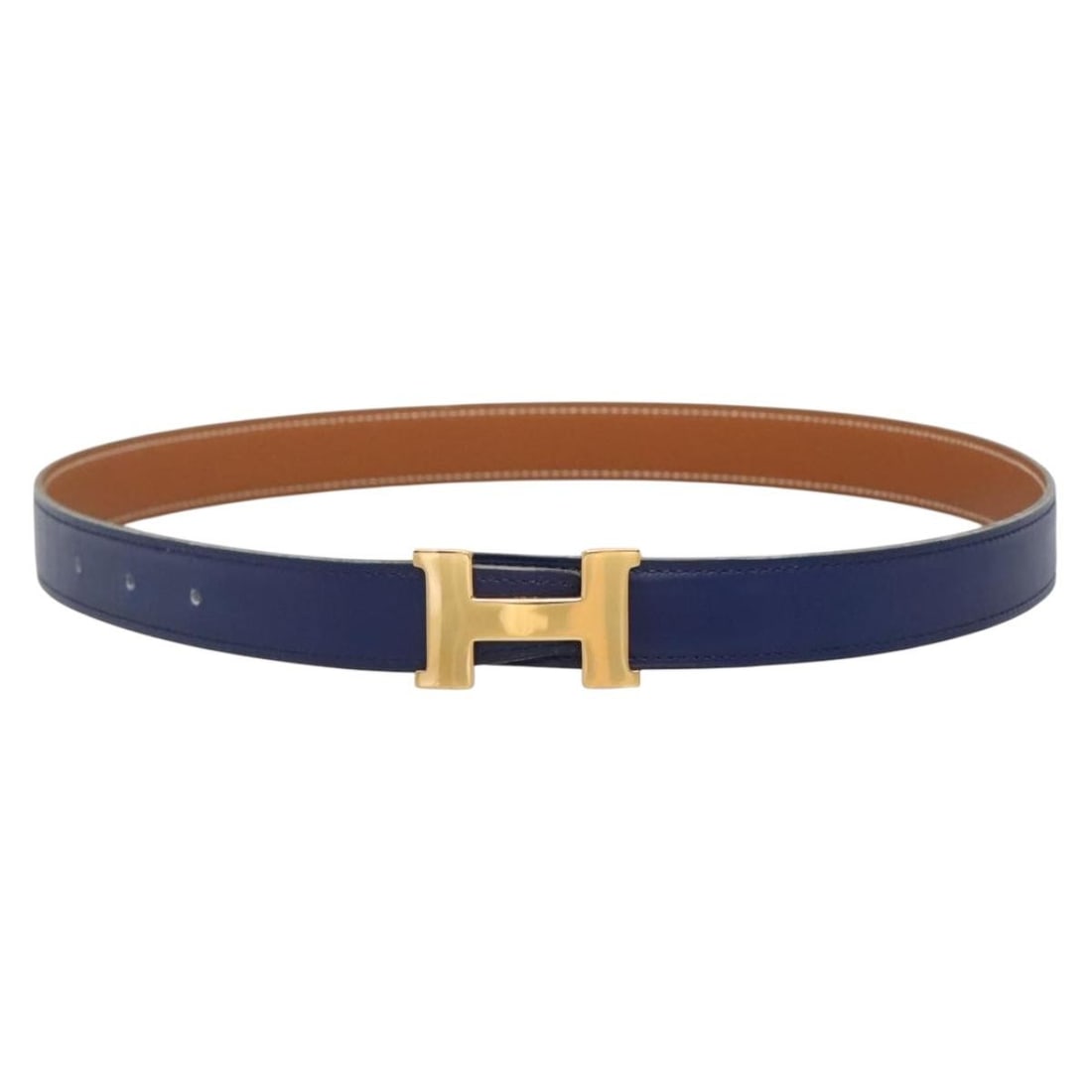 Blue Leather Belt Hermes Constance Model for Women: Blue Leather Belt Hermes Constance Model for Women This Hermes Constance Belt for women features a blue leather strap with metal fittings. It measures 2 cm in height and 79 cm in length. The belt orig