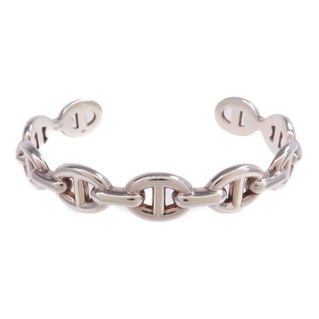 Chaine D'ancre Enchainee Silver 925 Bangle Bracelet by Hermes (1 of 9)
