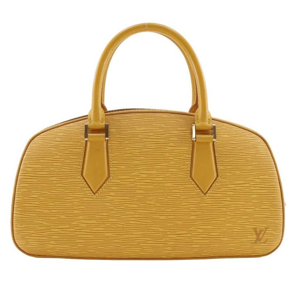 Louis Vuitton Jasmin Yellow Leather Handbag 32cm x 18cm x 10cm: Louis Vuitton Jasmin Yellow Leather Handbag 32cm x 18cm x 10cm The Louis Vuitton Jasmin Bag crafted from yellow Epi leather is designed for women. This handbag features a compact shape suitable for ev