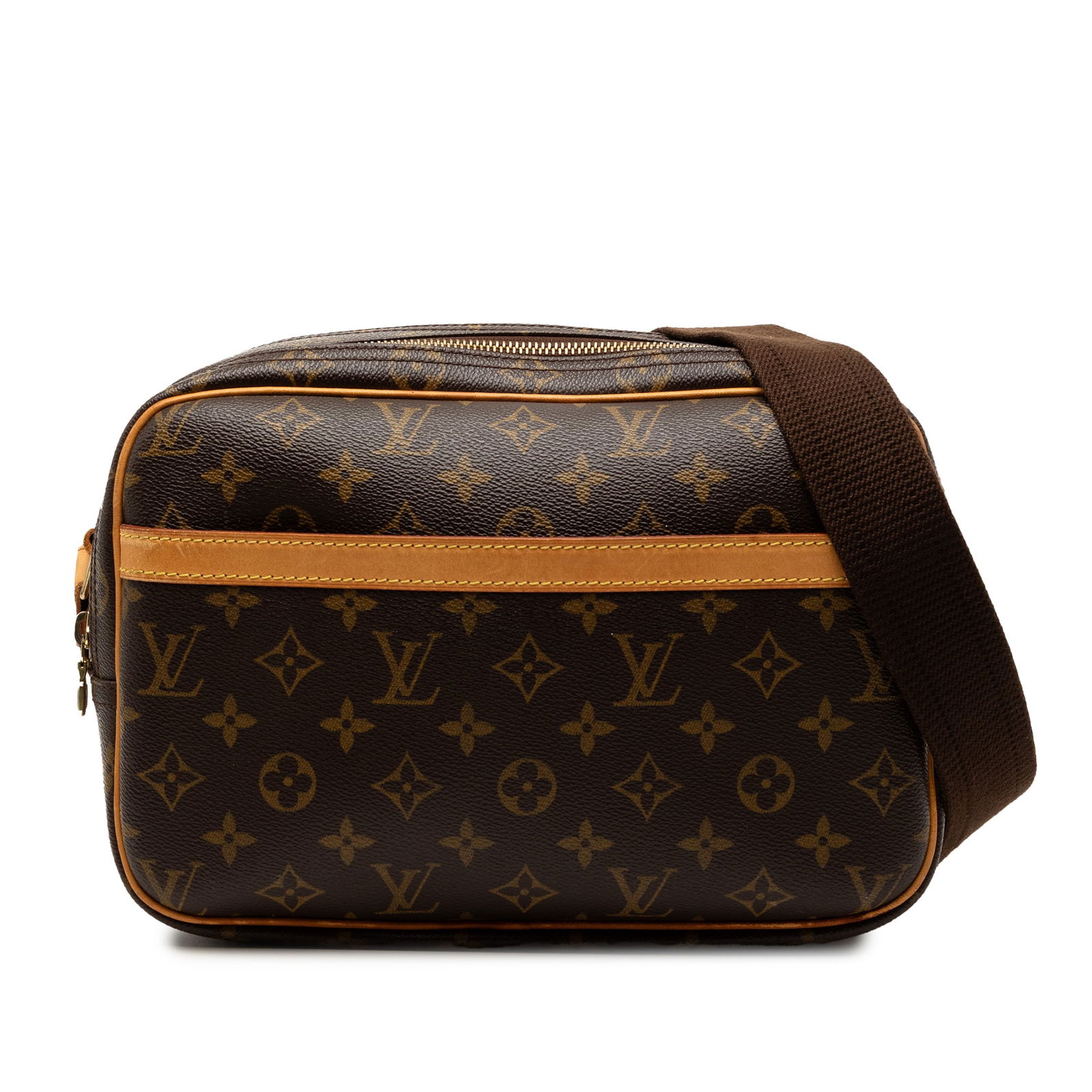 Monogram Canvas Reporter PM Bag by Louis Vuitton with Double Zip Compartments (1 of 9)