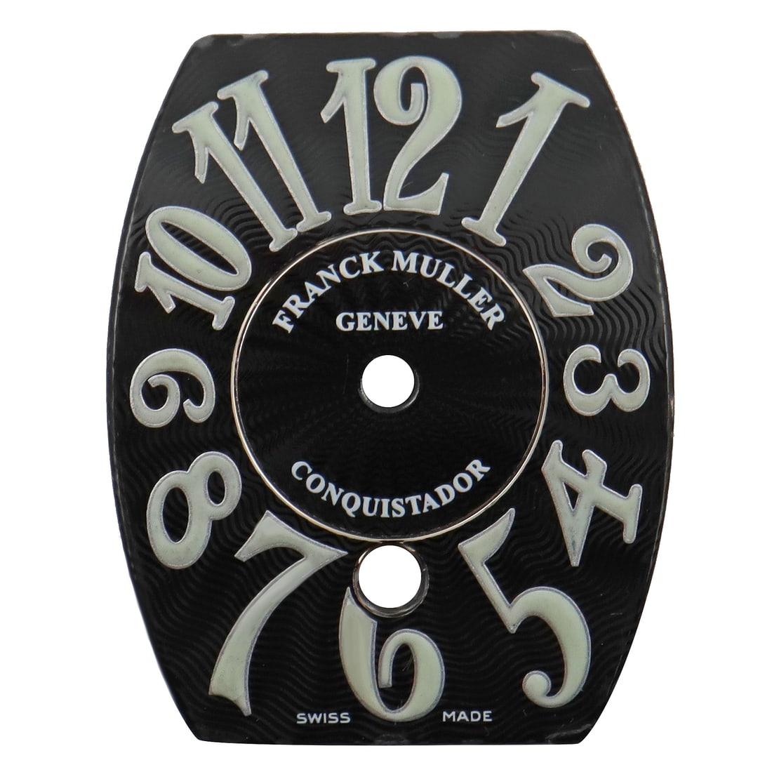 Franck Muller Conquistador Watch Dial 25x15mm Pre-Owned: Franck Muller Conquistador Watch Dial 25x15mm Pre-Owned This pre-owned Franck Muller Conquistador watch dial measures 25x15mm and is designed specifically for the Franck Muller Conquistador model.