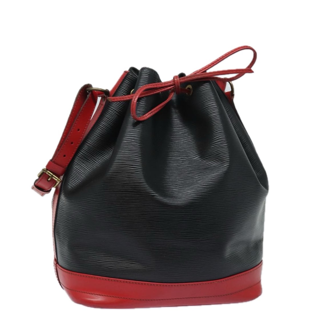 Louis Vuitton Petit Noe Bicolor Epi Leather Shoulder Bag: Louis Vuitton Petit Noe Bicolor Epi Leather Shoulder Bag This Louis Vuitton Bicolor Petit Noe handbag is crafted from Epi leather in black and designed for women. The bag features a shoulder strap and