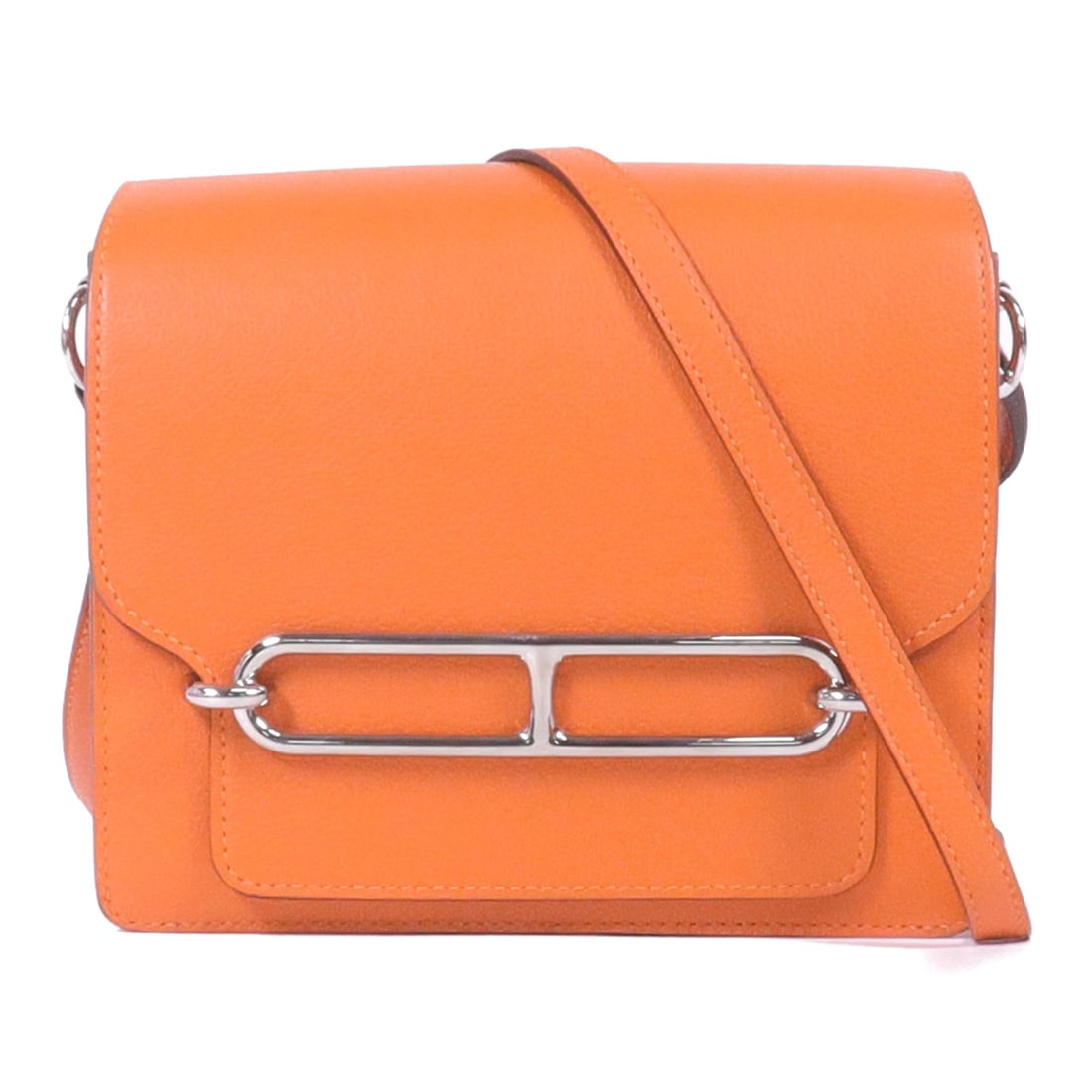 HERMES Roulis Mini Shoulder Bag EverColour Leather Orange (1 of 13)