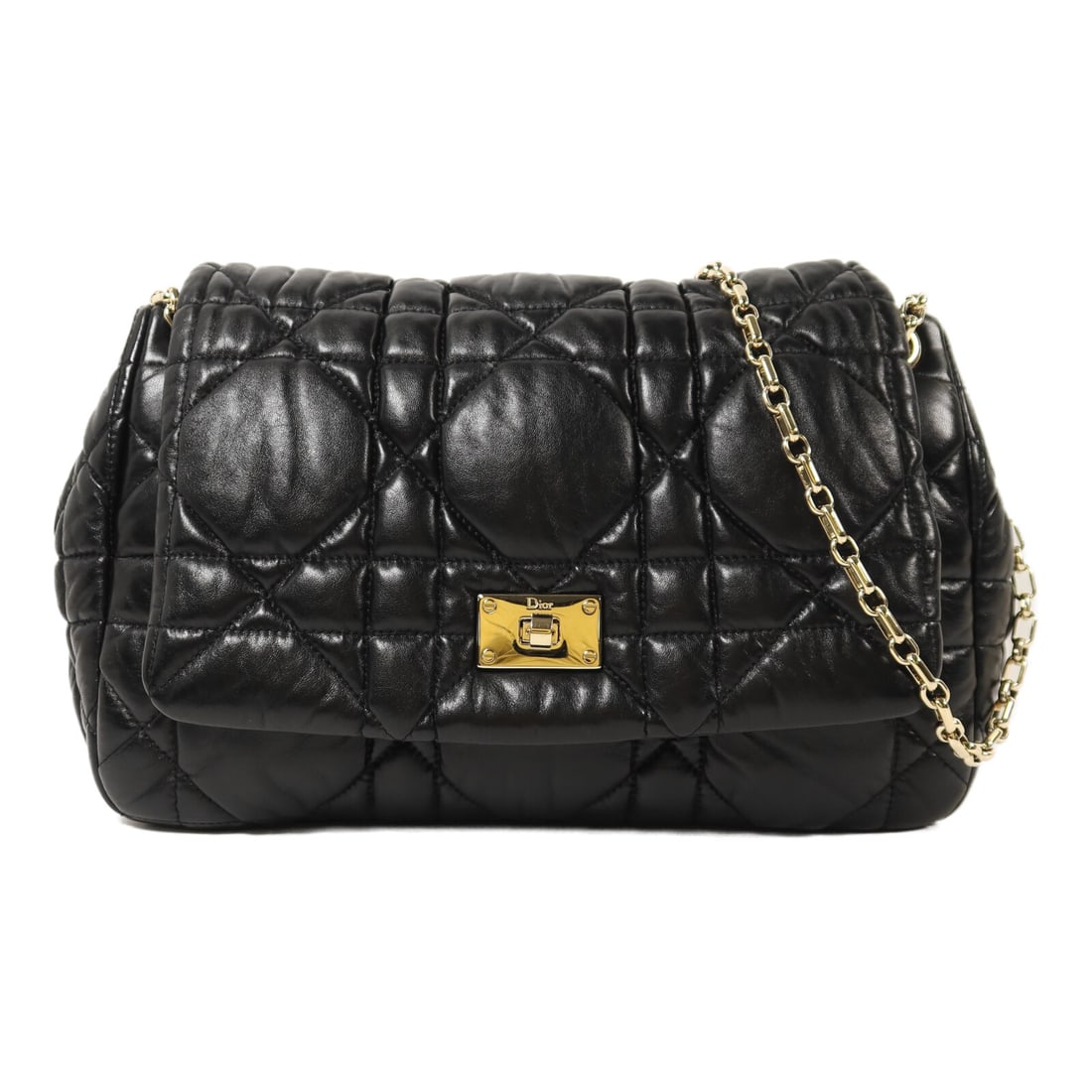 Dior Milly La Foret Black Lambskin Leather Shoulder Bag with Gold Hardware (1 of 16)
