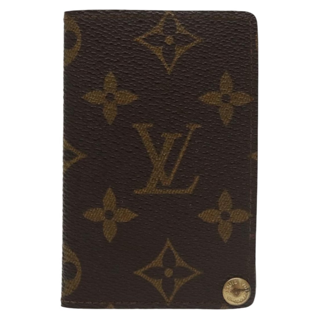 Louis Vuitton Monogram Canvas Unisex Card Case Porte Cartes Pression: Louis Vuitton Monogram Canvas Unisex Card Case Porte Cartes Pression Louis Vuitton Porte Cartes Pression Card Case in brown monogram canvas designed for unisex use. The card case features multiple poc