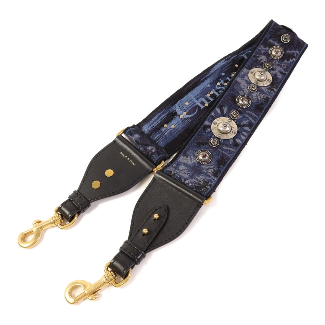 Dior CD Strap Blue Cotton and Metal: Dior CD Strap Blue Cotton and Metal Elevate your accessory game with this Christian Dior strap, crafted from high-quality cotton in a striking blue color. This regular-sized strap features a sophistic