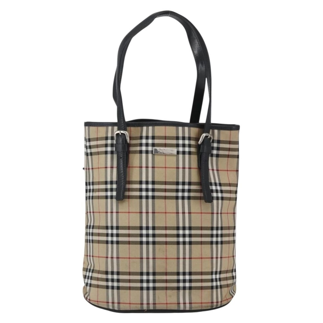 Burberry Nylon Nova Check Tote Bag Beige 27cm by 31cm by 17cm (1 of 18)