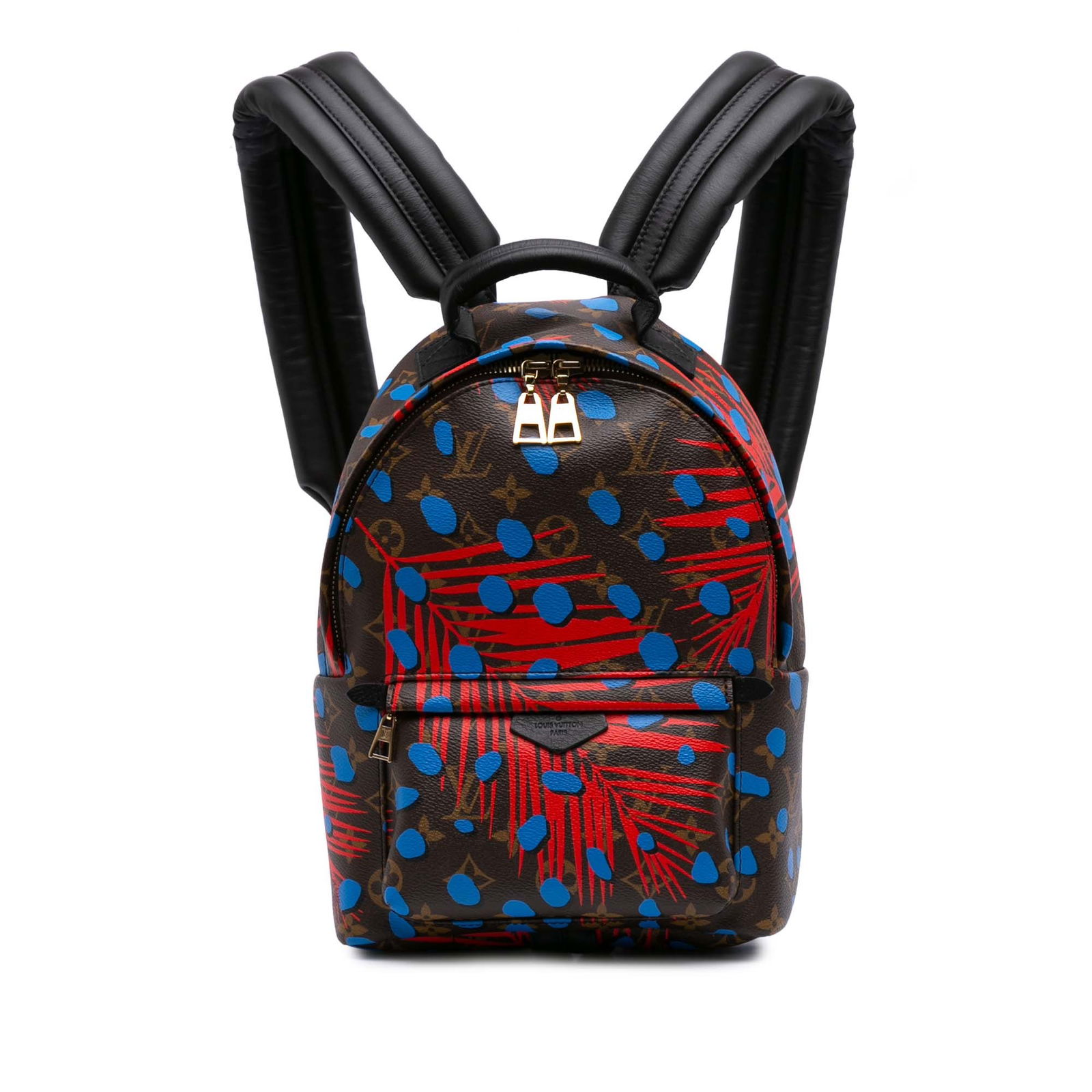 Louis Vuitton Monogram Jungle Dots Palm Springs PM Bag: Louis Vuitton Monogram Jungle Dots Palm Springs PM Bag The Louis Vuitton Monogram Jungle Dots Palm Springs PM is a chic and stylish bag made from printed monogram canvas. This bag features a flat leat