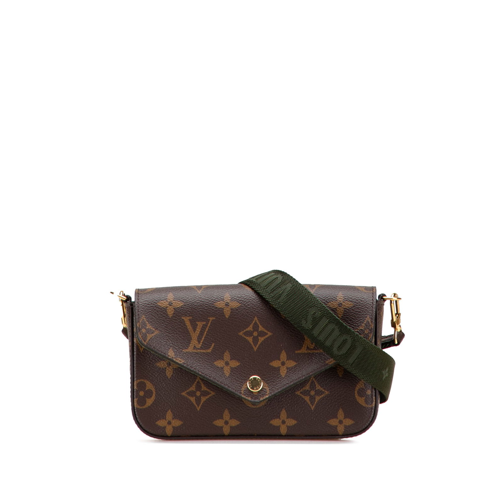 Louis Vuitton Monogram Felicie Strap And Go Canvas Bag: Louis Vuitton Monogram Felicie Strap And Go Canvas Bag The Louis Vuitton Monogram Felicie Strap and Go is a stylish and functional bag crafted from durable monogram canvas. It features an adjustable a