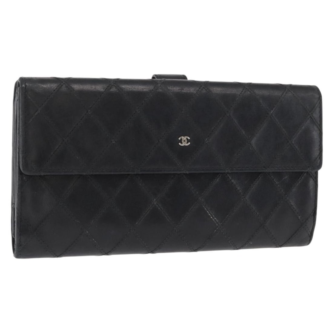 Black Leather Long Wallet by CHANEL Bicolore CC Logo Italy: Black Leather Long Wallet by CHANEL Bicolore CC Logo Italy This CHANEL Bicolore long wallet features black leather construction with the iconic CC logo. Designed as a long wallet, it was crafted in It