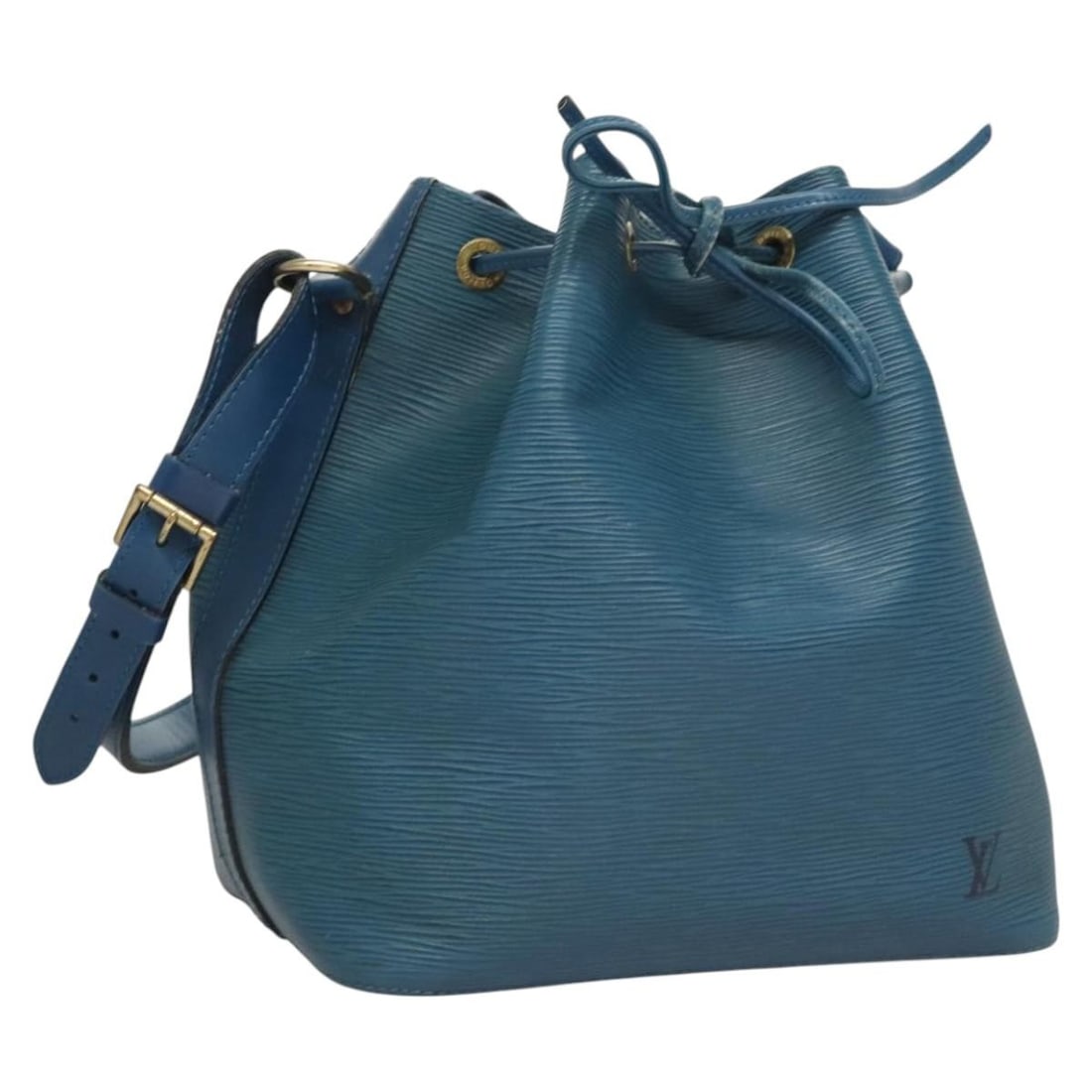 Louis Vuitton Petit Noe Blue Epi Leather Shoulder Bag M44105 (1 of 18)